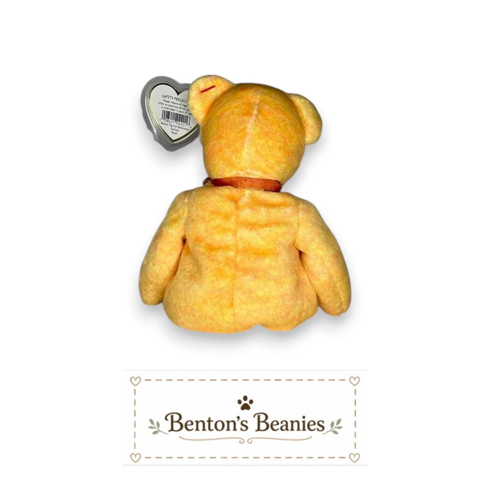 Sunny the Bear TY Beanie Baby | Mint Heart & Tush Tag