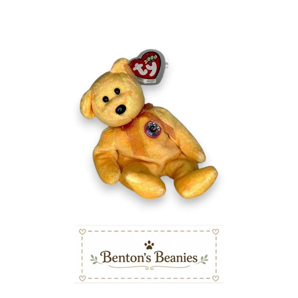 Sunny the Bear TY Beanie Baby | Mint Heart & Tush Tag