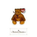 Woody the Bear TY Beanie Baby | Mint Heart & Tush Tag