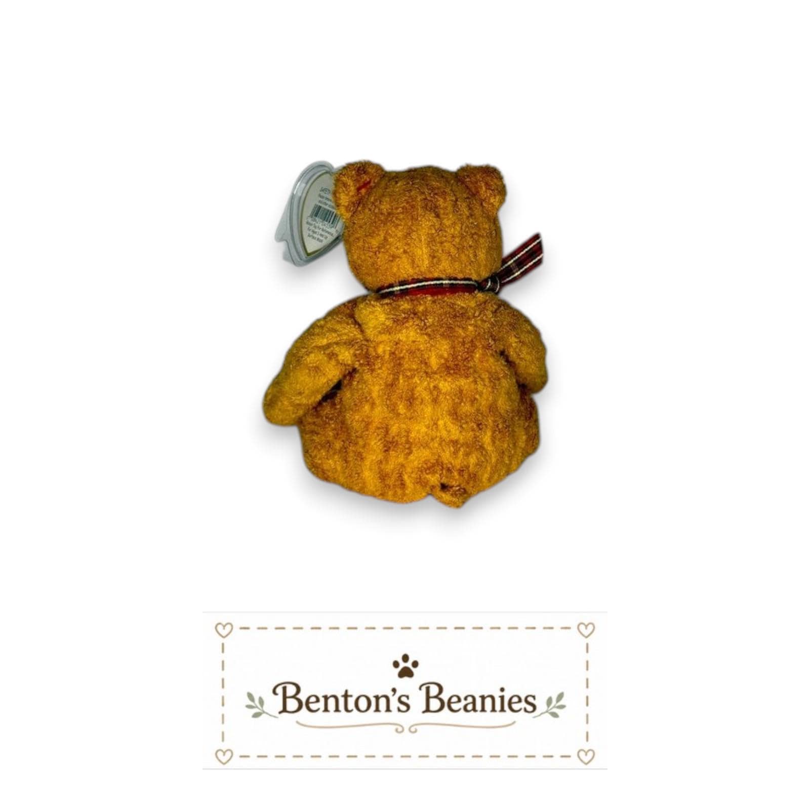 Woody the Bear TY Beanie Baby | Mint Heart & Tush Tag
