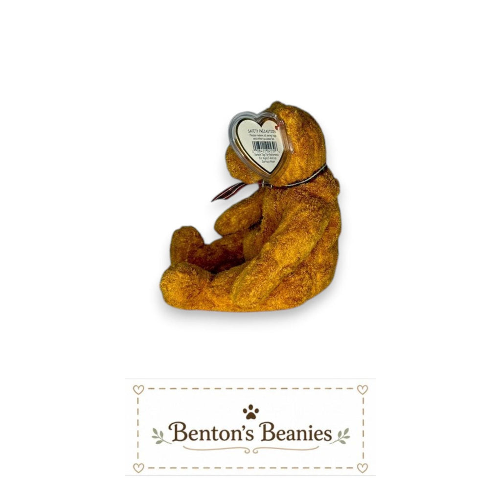 Woody the Bear TY Beanie Baby | Mint Heart & Tush Tag
