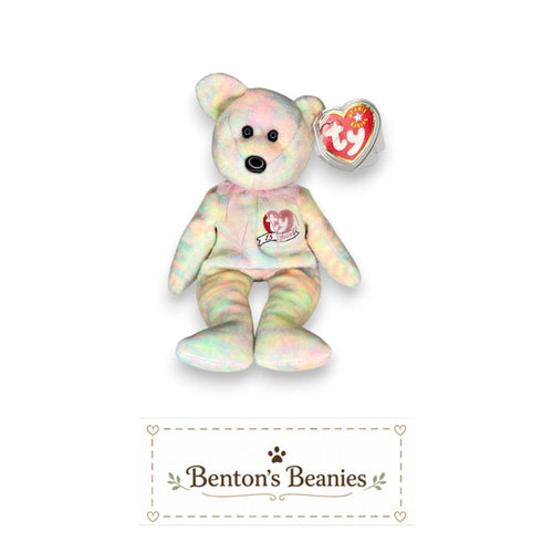 Celebrate the Bear TY Beanie Baby | Mint Heart & Tush Tag