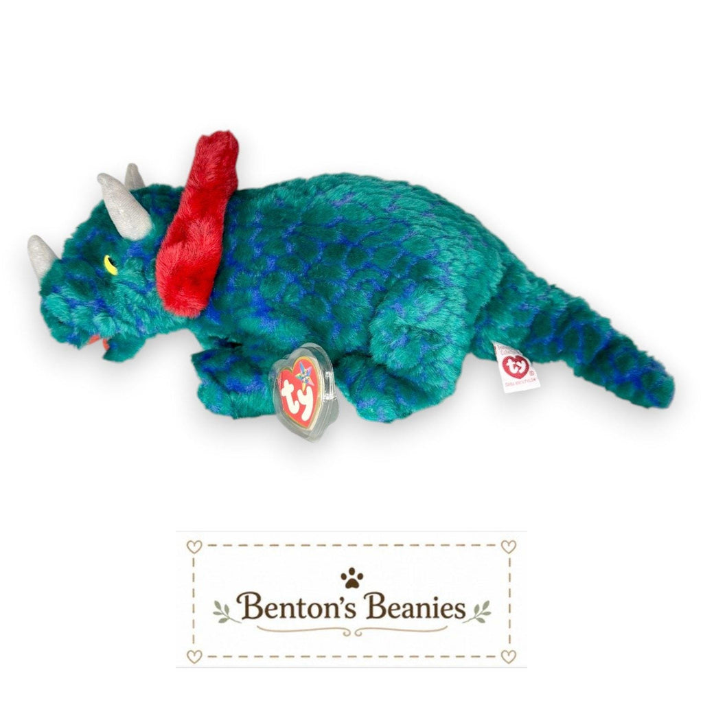 Hornsly the Triceratops TY Beanie Buddies | Mint Tags