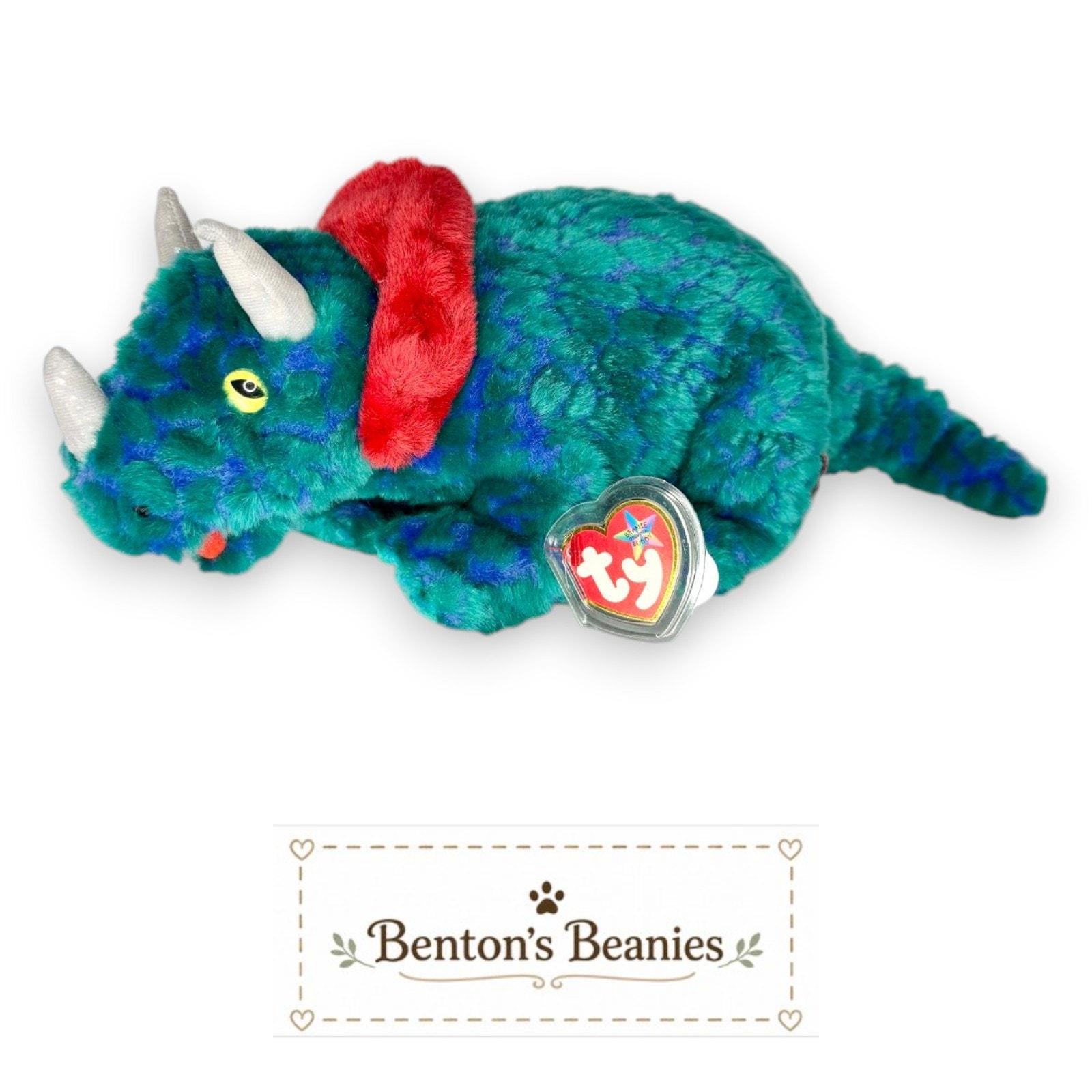 Hornsly the Triceratops TY Beanie Buddies | Mint Tags