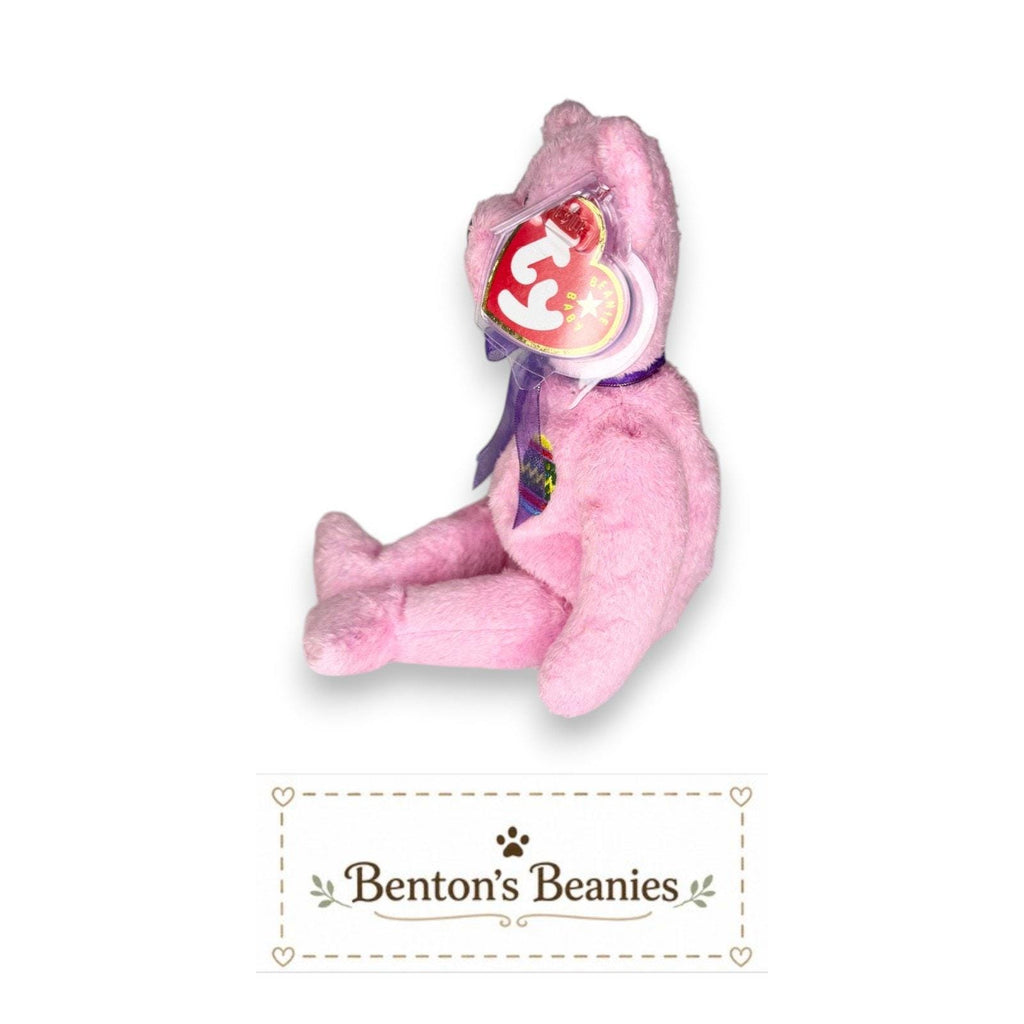 Eggs the Bear TY Beanie Baby | Mint Heart & Tush Tag