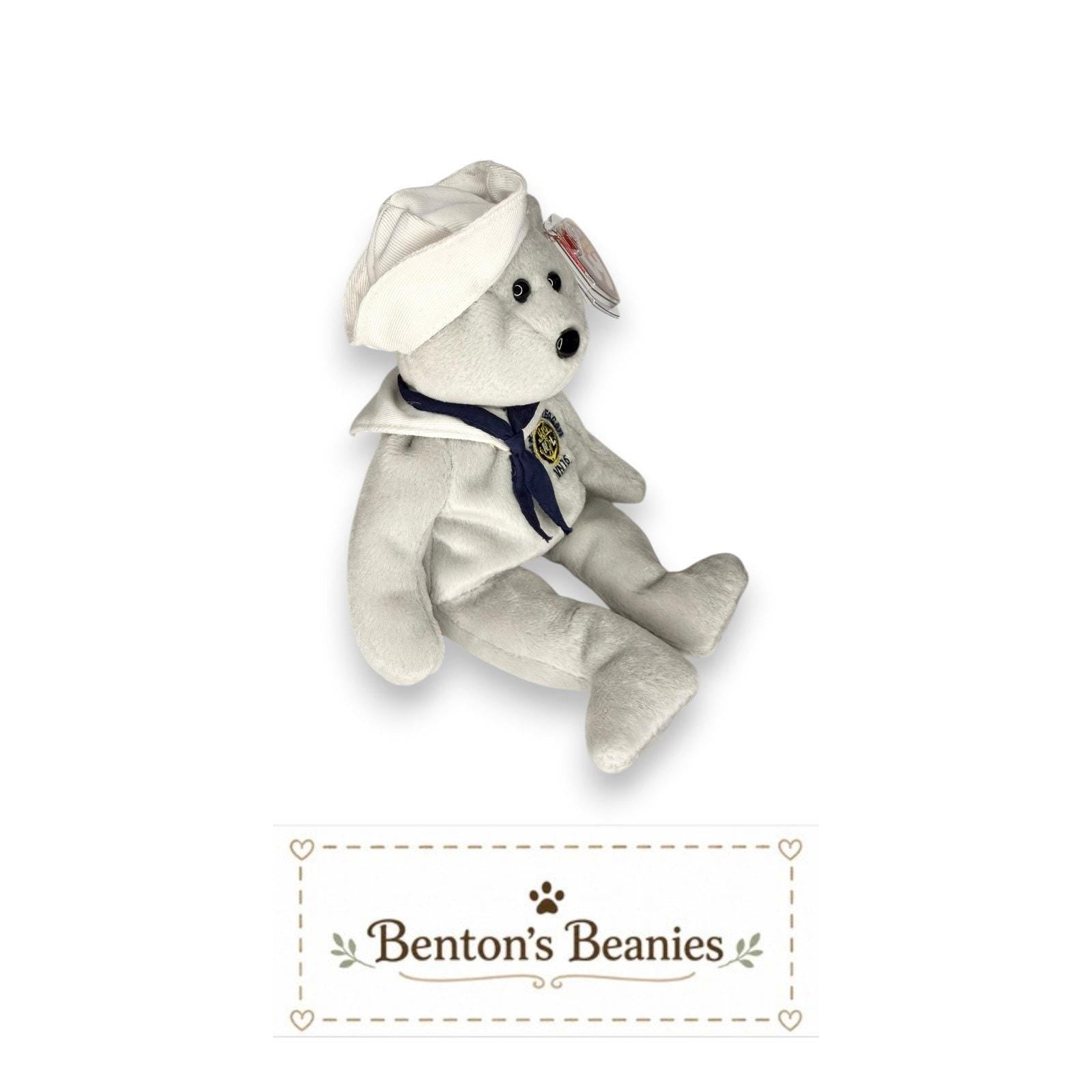 Ronnie the Bear TY Beanie Baby | Mint Heart & Tush Tag