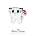 Tundra the White Tiger TY Beanie Baby | Mint Heart Tush Tag