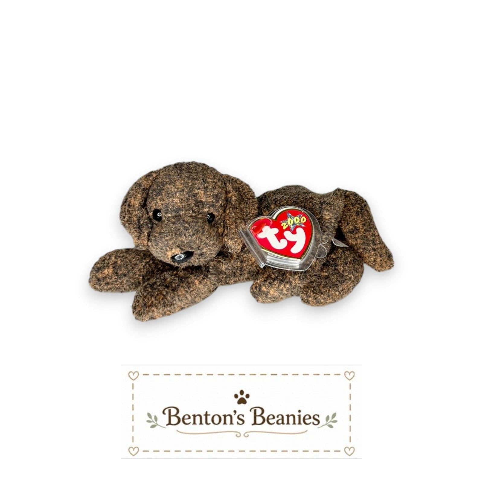 Fetcher the Dog TY Beanie Baby | Minor Heart Tag Vein