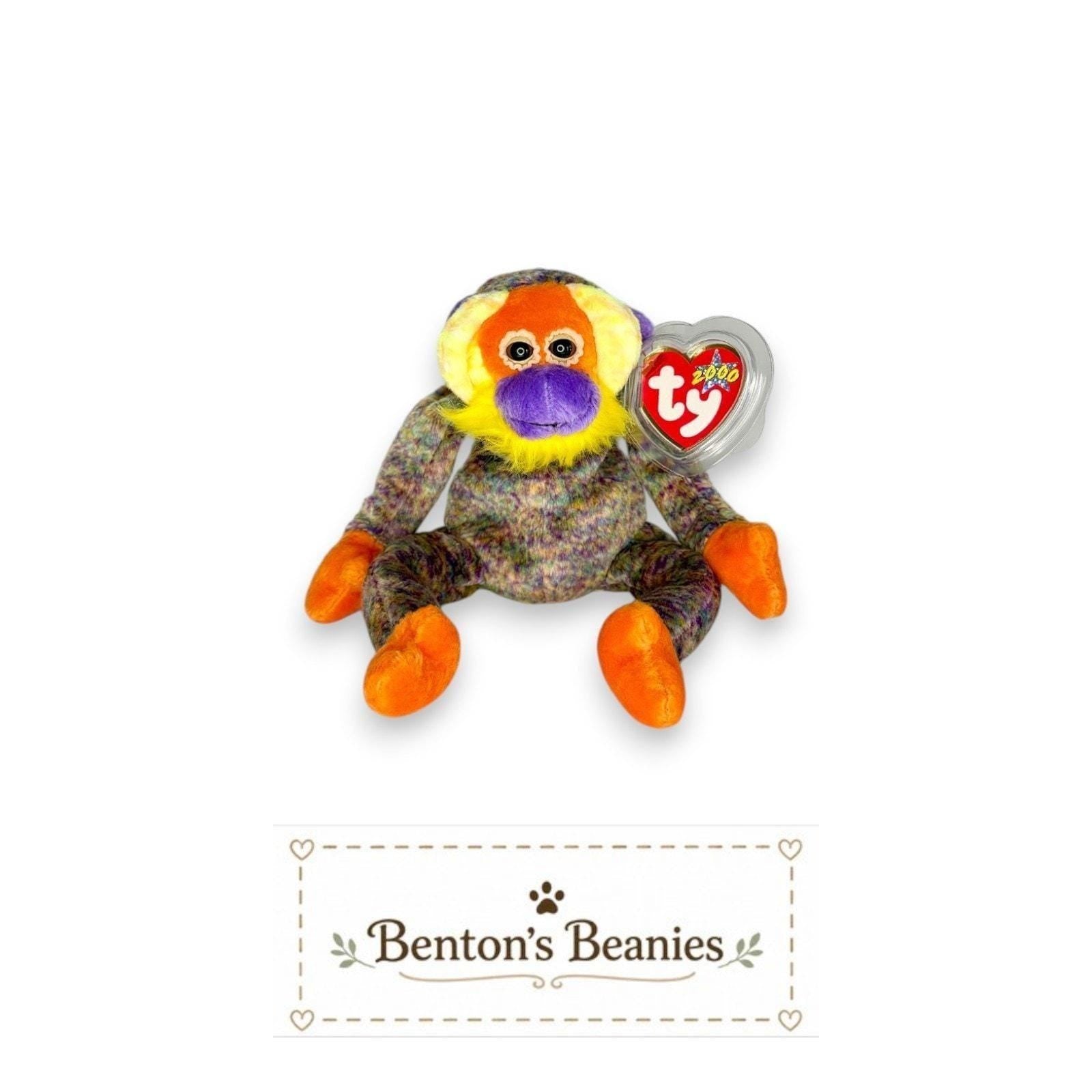 Bananas the Orangutan TY Beanie Baby | Mint Heart & Tush Tag