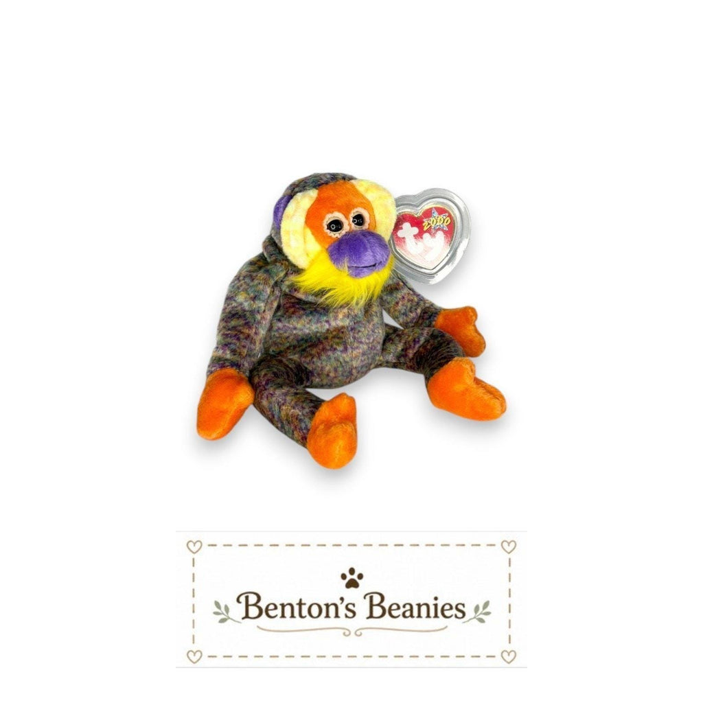 Bananas the Orangutan TY Beanie Baby | Mint Heart & Tush Tag