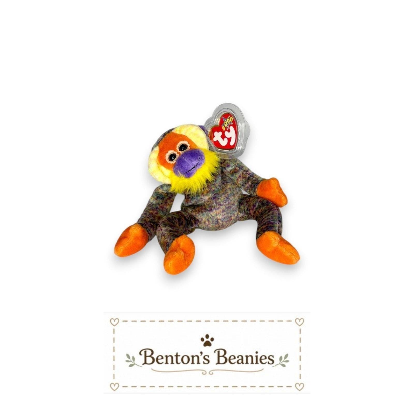 Bananas the Orangutan TY Beanie Baby | Mint Heart & Tush Tag
