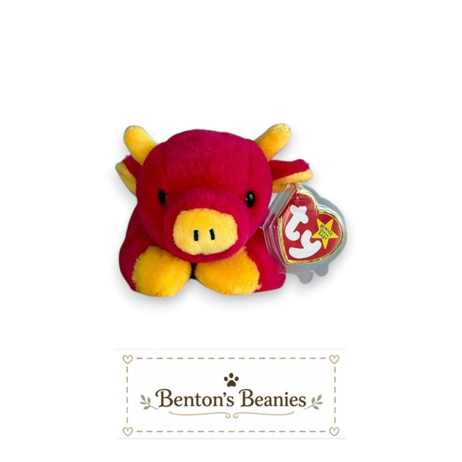 Snort II the Bull TY Beanie Baby | Mint Heart/Tush Tag NEW