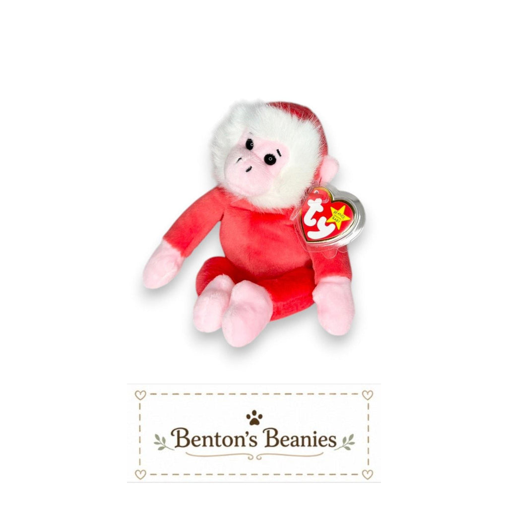 Foster the Monkey TY Beanie Baby | Mint Heart & Tush Tag