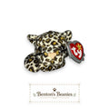 Freckles the Spotted Leopard TY Beanie Baby | Mint Heart & Tush Tag
