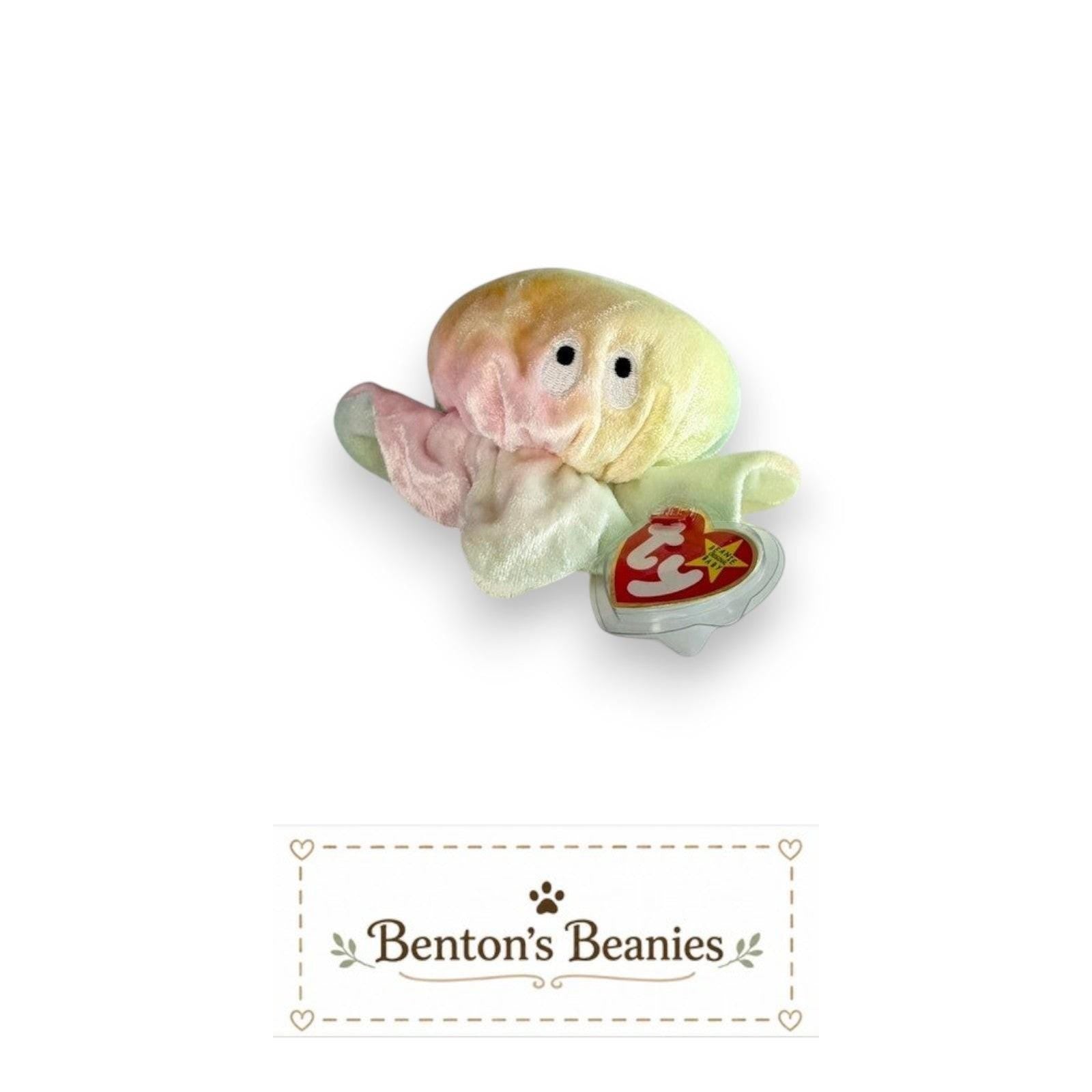 Goochy the Jellyfish TY Beanie Baby | Mint Heart & Tush Tag