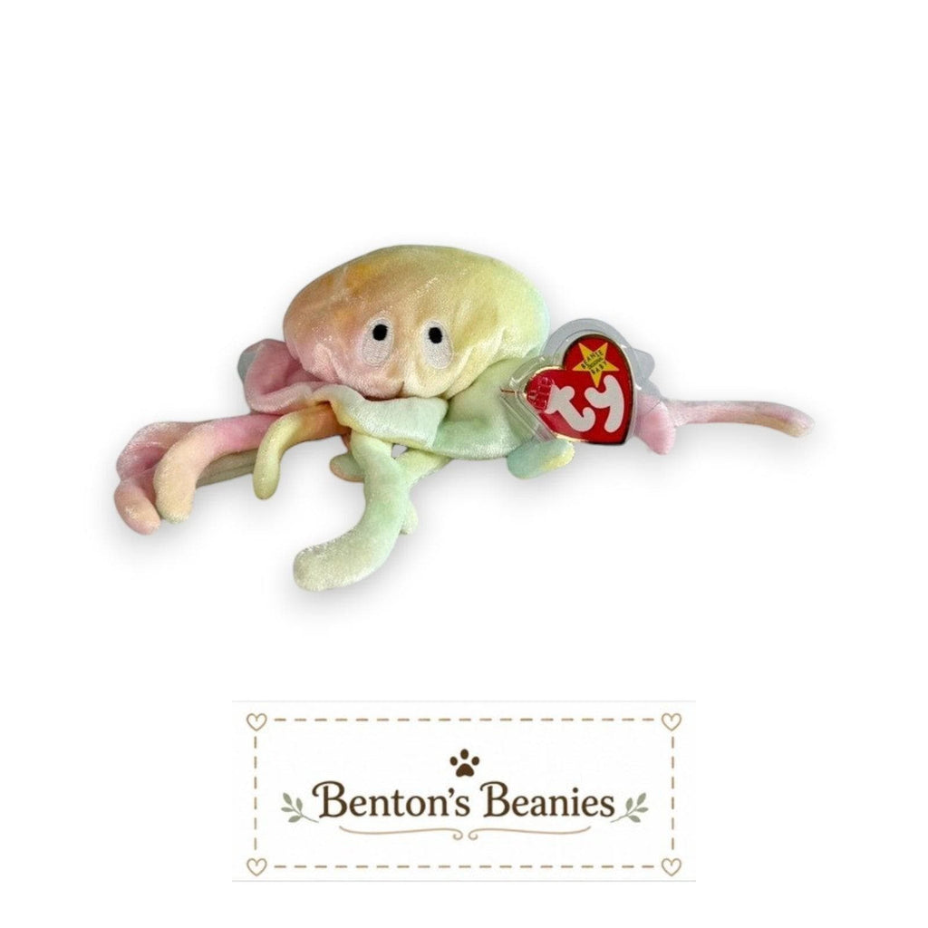 Goochy the Jellyfish TY Beanie Baby | Mint Heart & Tush Tag