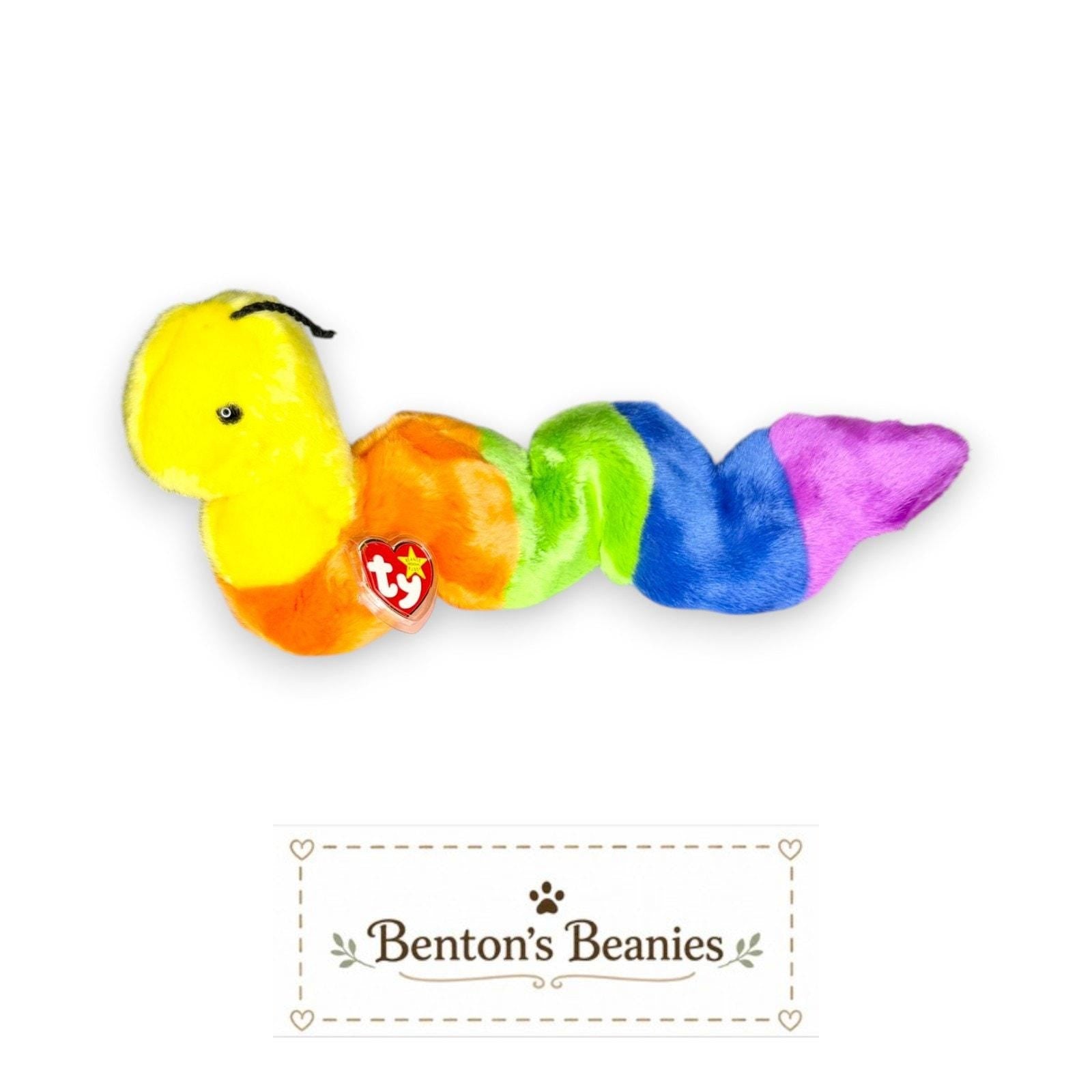 Inch the Worm TY Beanie Buddies | Mint Heart & Tush Tags