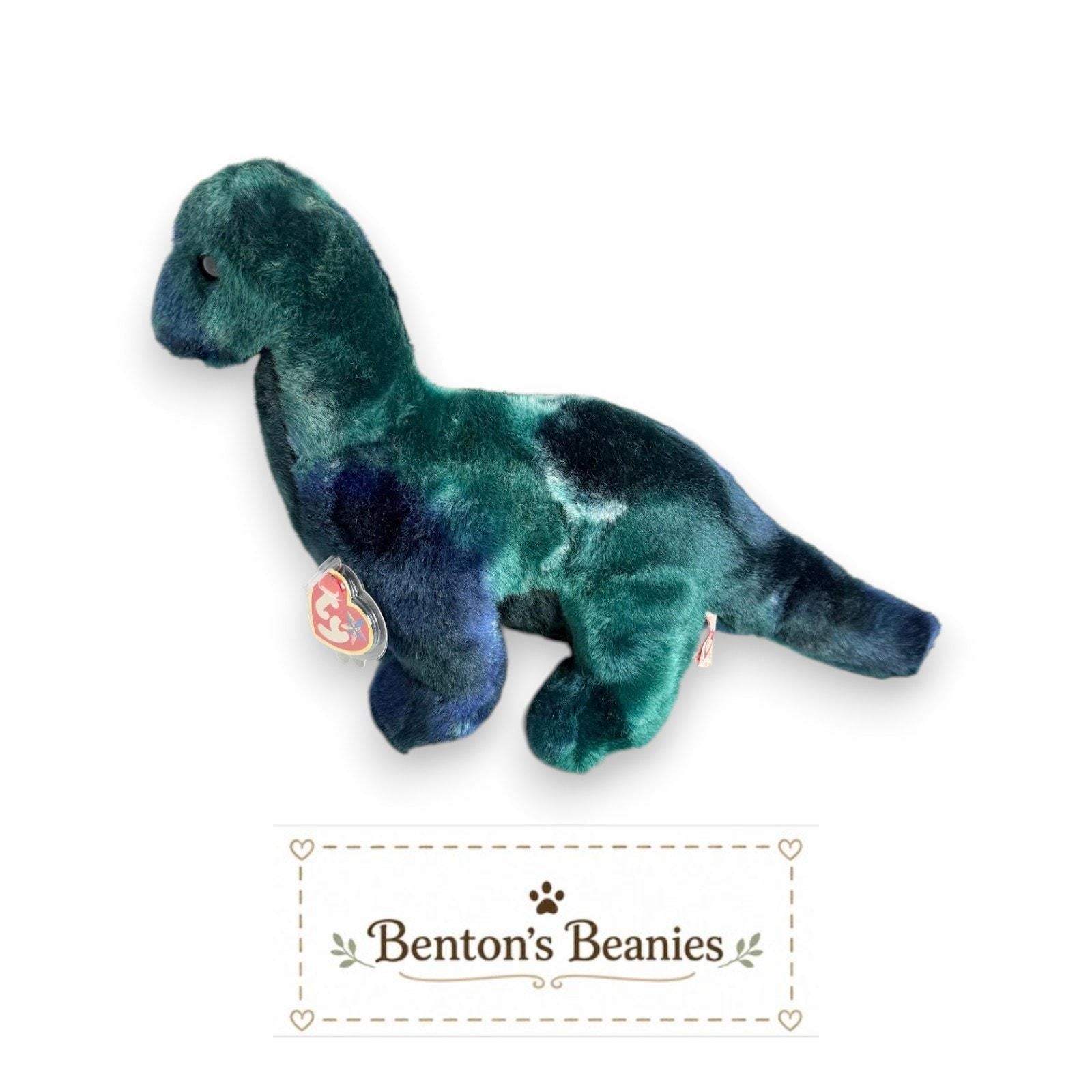 Bronty the Dinosaur TY Beanie Buddies | Mint Heart Tush Tags
