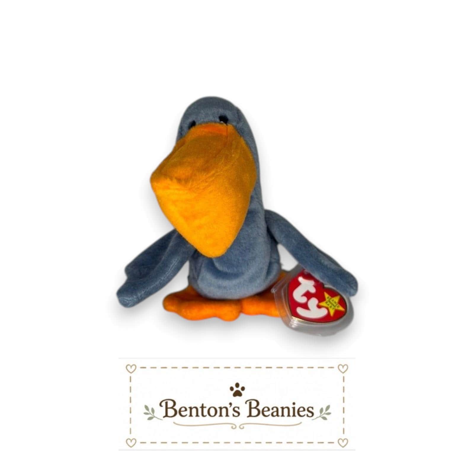 Scoop the Pelican TY Beanie Baby | Mint Heart & Tush Tag