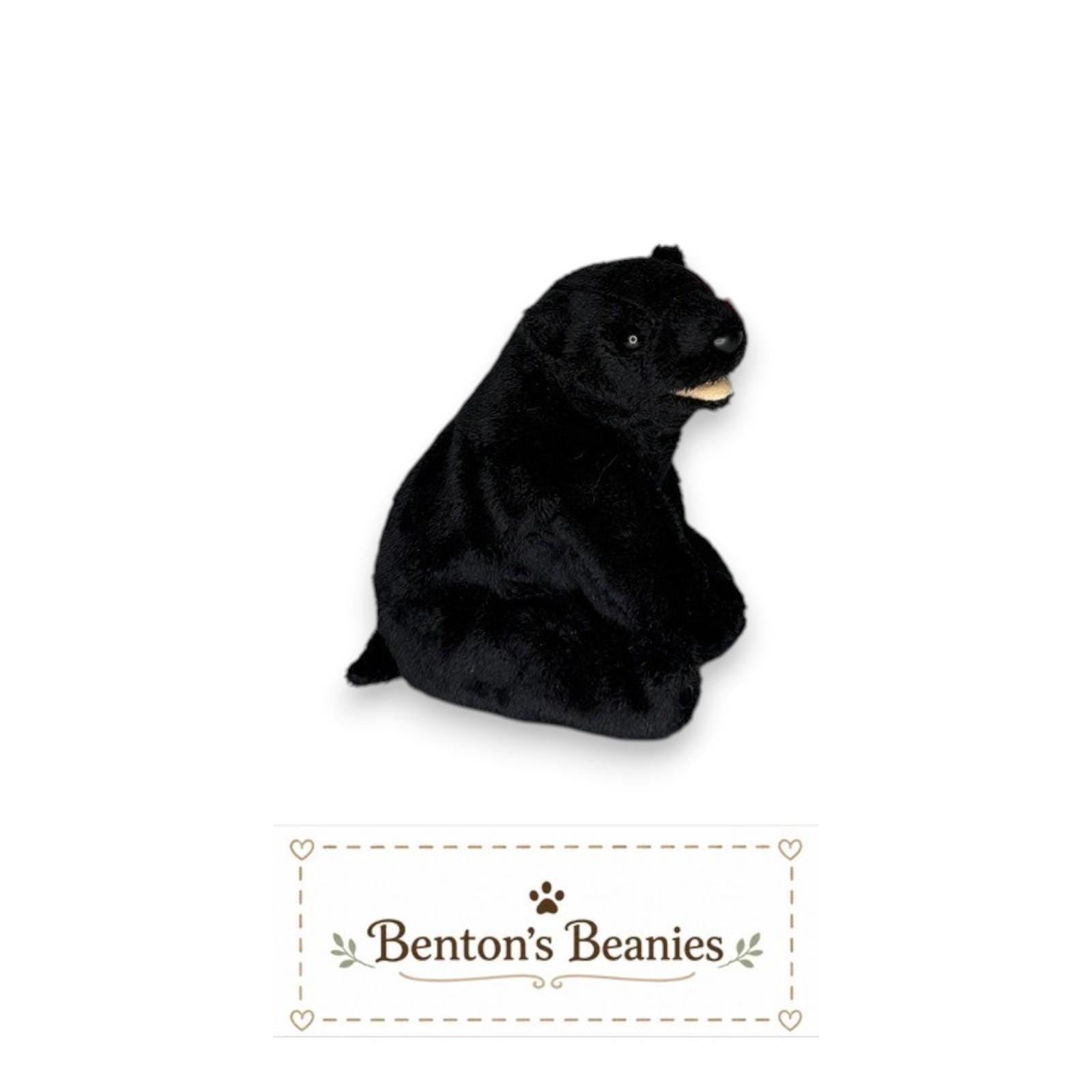 Cinder the Blackbear TY Beanie Baby | Mint Heart & Tush Tag
