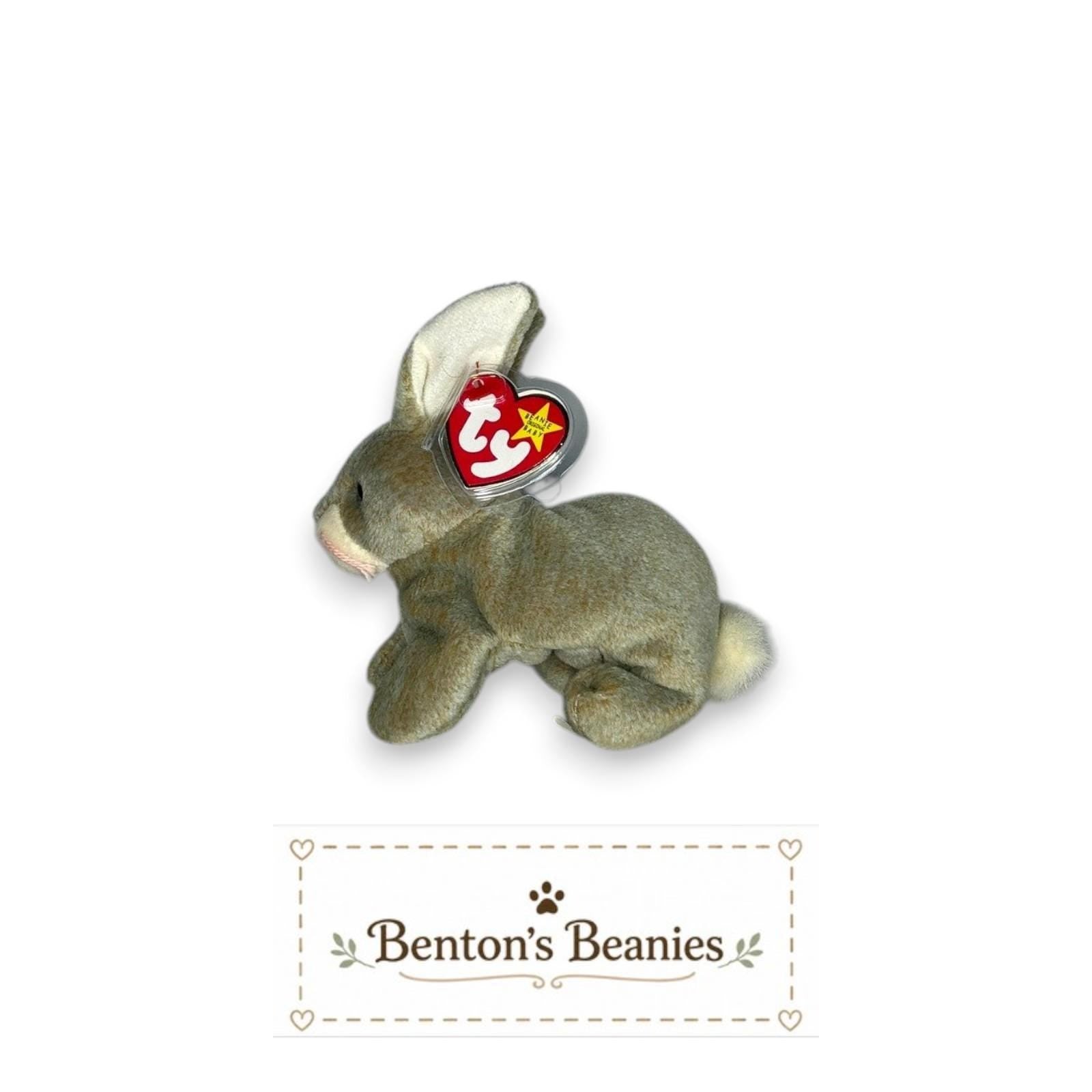 Nibbly the Rabbit TY Beanie Baby | Mint Heart & Tush Tag