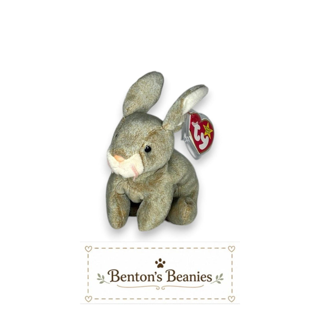 Nibbly the Rabbit TY Beanie Baby | Mint Heart & Tush Tag