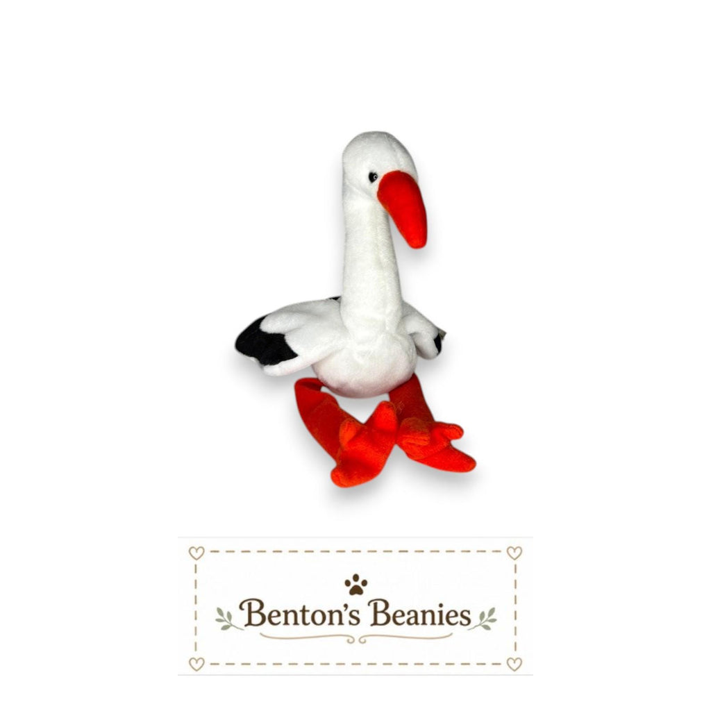 Stilts the Stork TY Beanie Baby | Mint Heart & Tush Tags