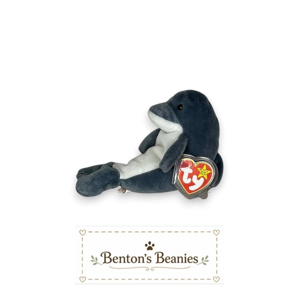 Echo the Dolphin TY Beanie Baby | Mint Heart & Tush Tag