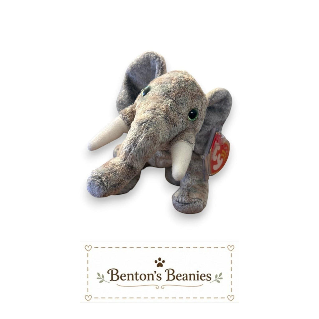 Pounds the Elephant TY Beanie Baby | Mint Heart & Tush Tag