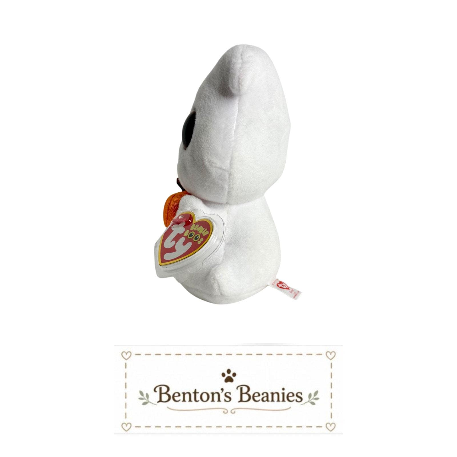 Scream the Ghost TY Beanie Boo | Mint Heart Tags