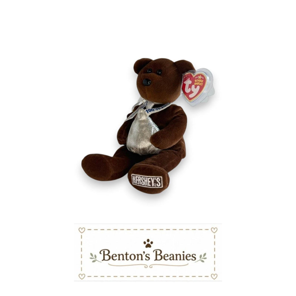 Cocoa Bean the Bear TY Beanie Baby | Mint Heart & Tush Tag