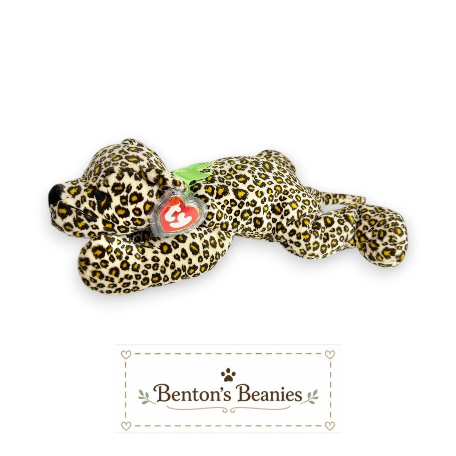 Freckles the Leopard TY Pillow Pal | Mint Heart & Tush Tag