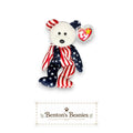 Spangle the White Bear TY Beanie Baby | Mint Heart & Tush Tag