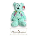 Green Sherbet Bear TY Beanie Buddies | Mint Heart & Tush Tags
