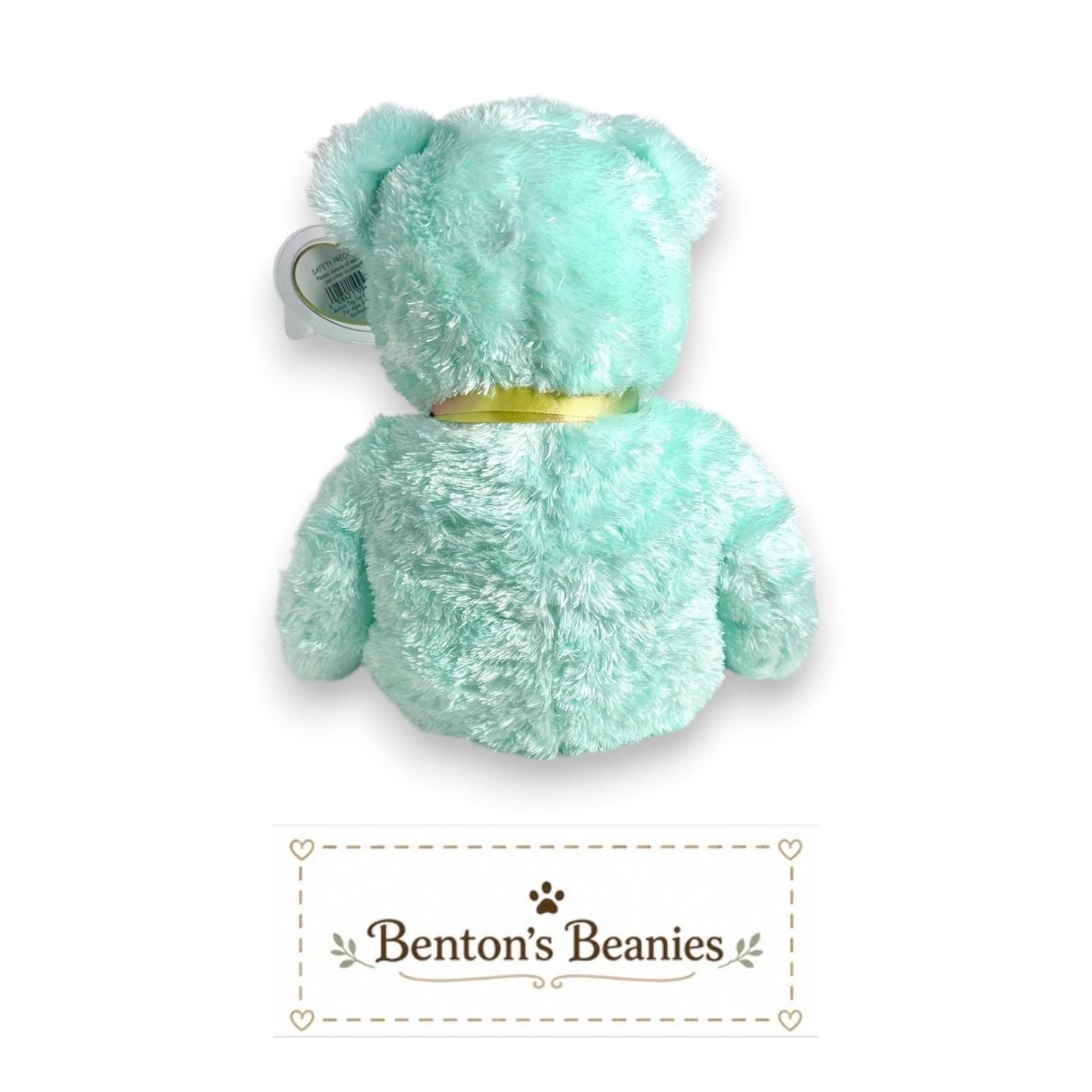 Green Sherbet Bear TY Beanie Buddies | Mint Heart & Tush Tags