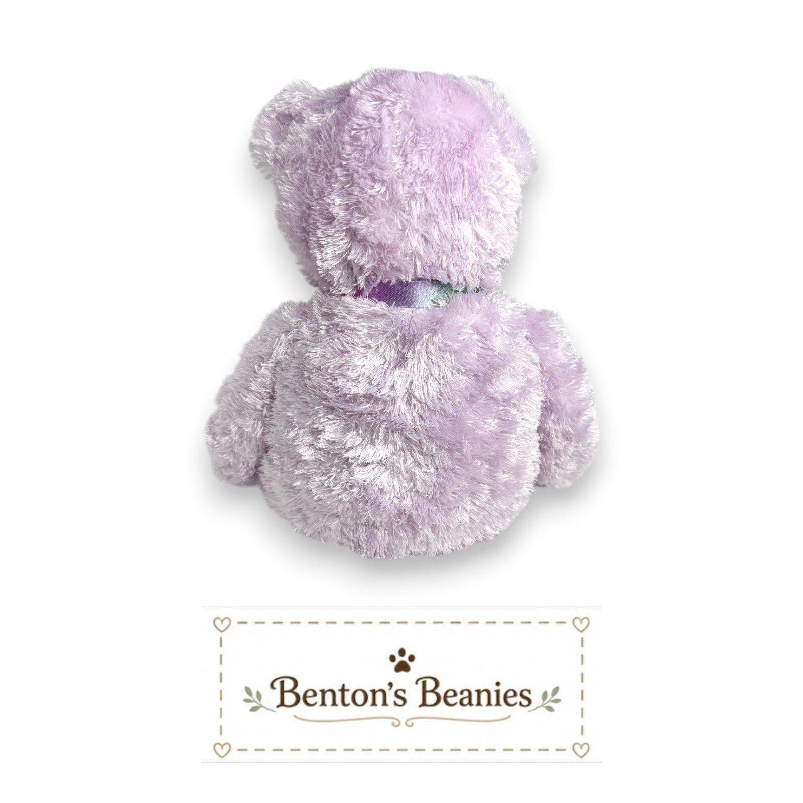 Purple Sherbet Bear TY Beanie Buddies | Mint Heart & Tush Tags