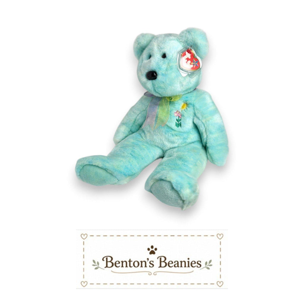 Ariel the Bear TY Beanie Buddies | Mint Heart & Tush Tags