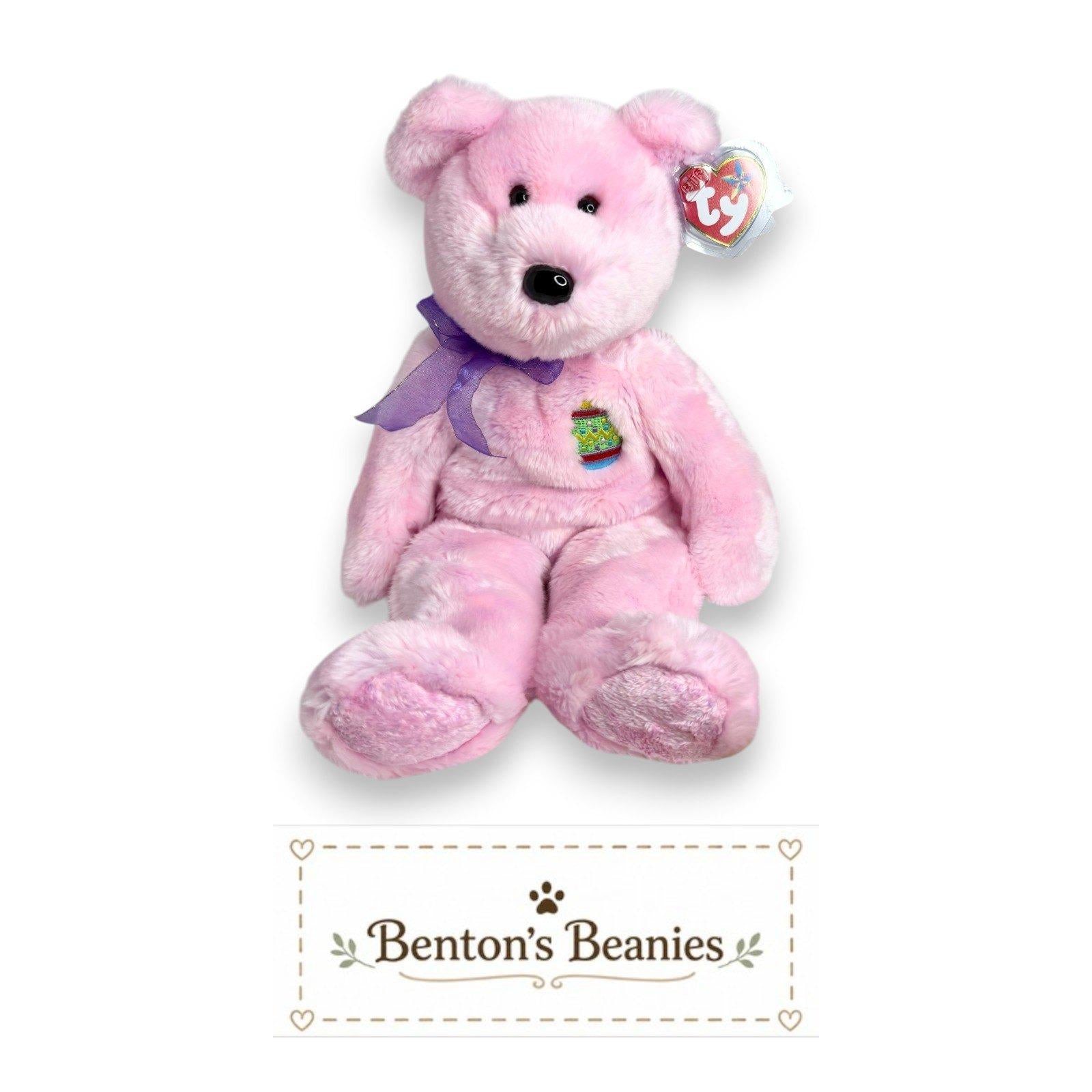 Eggs the Easter Bear TY Beanie Buddies | Mint Heart & Tush Tags
