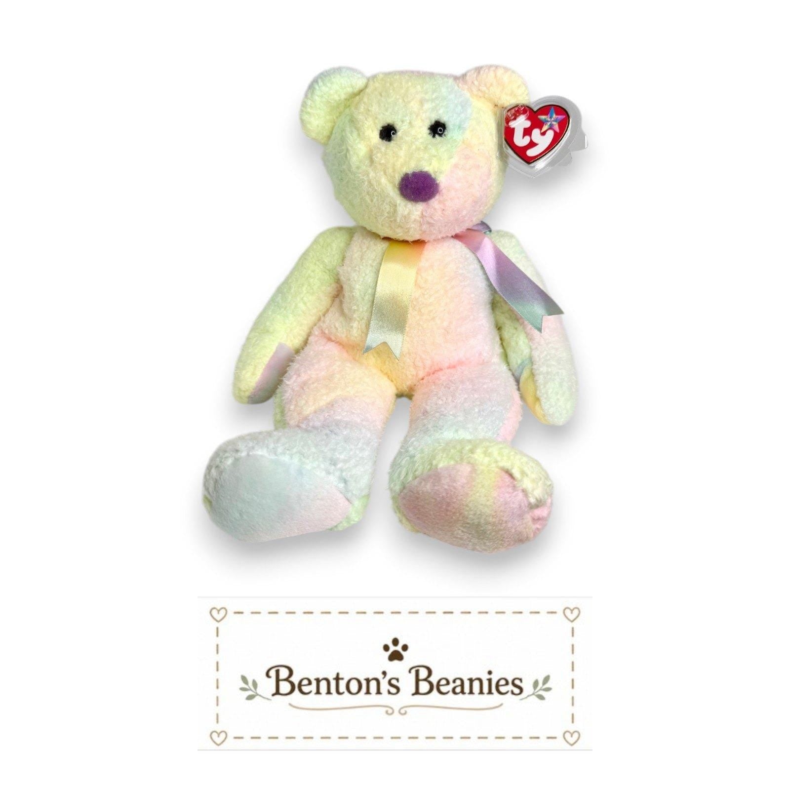 Groovy the Bear TY Beanie Buddies | Mint Heart & Tush Tags