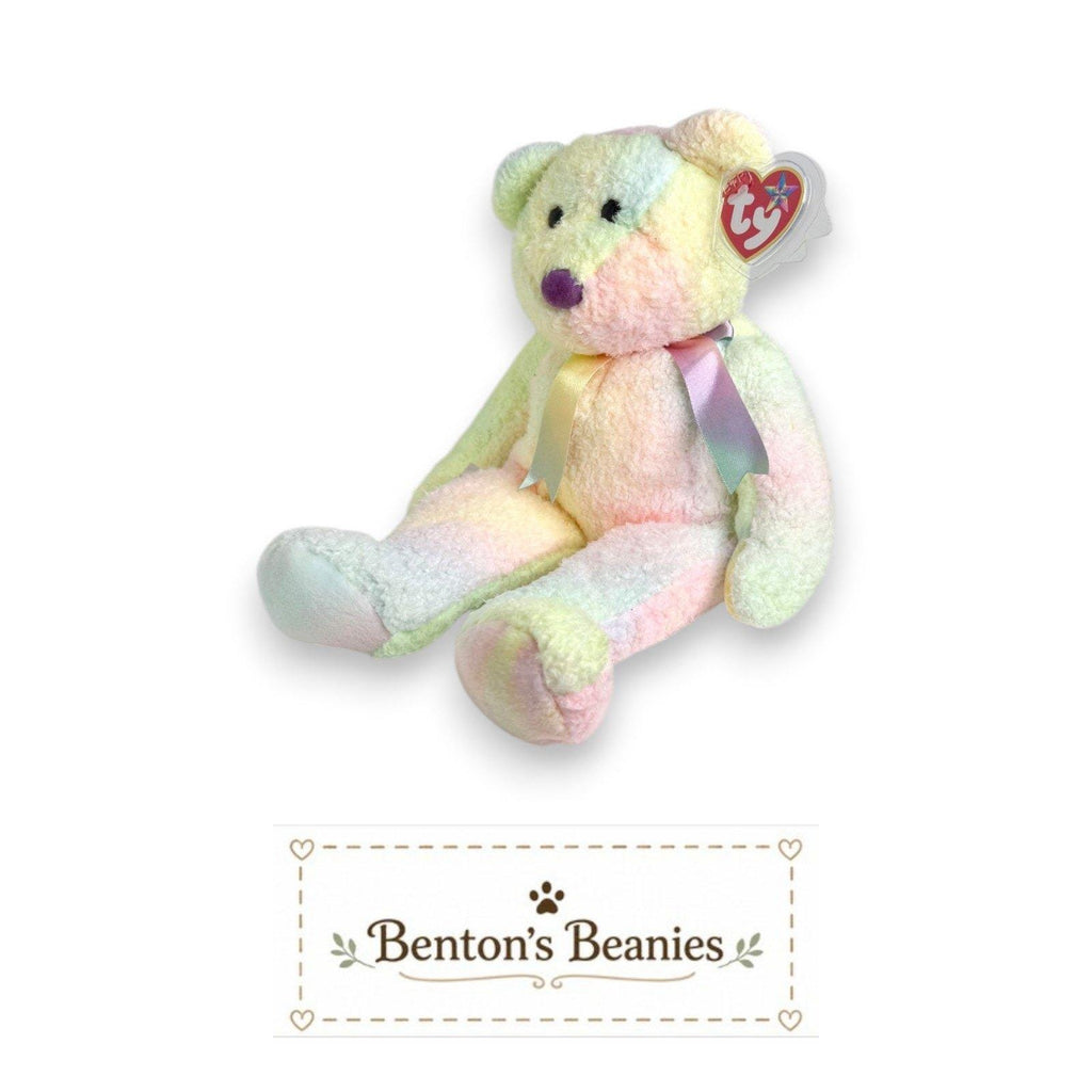 Groovy the Bear TY Beanie Buddies | Mint Heart & Tush Tags
