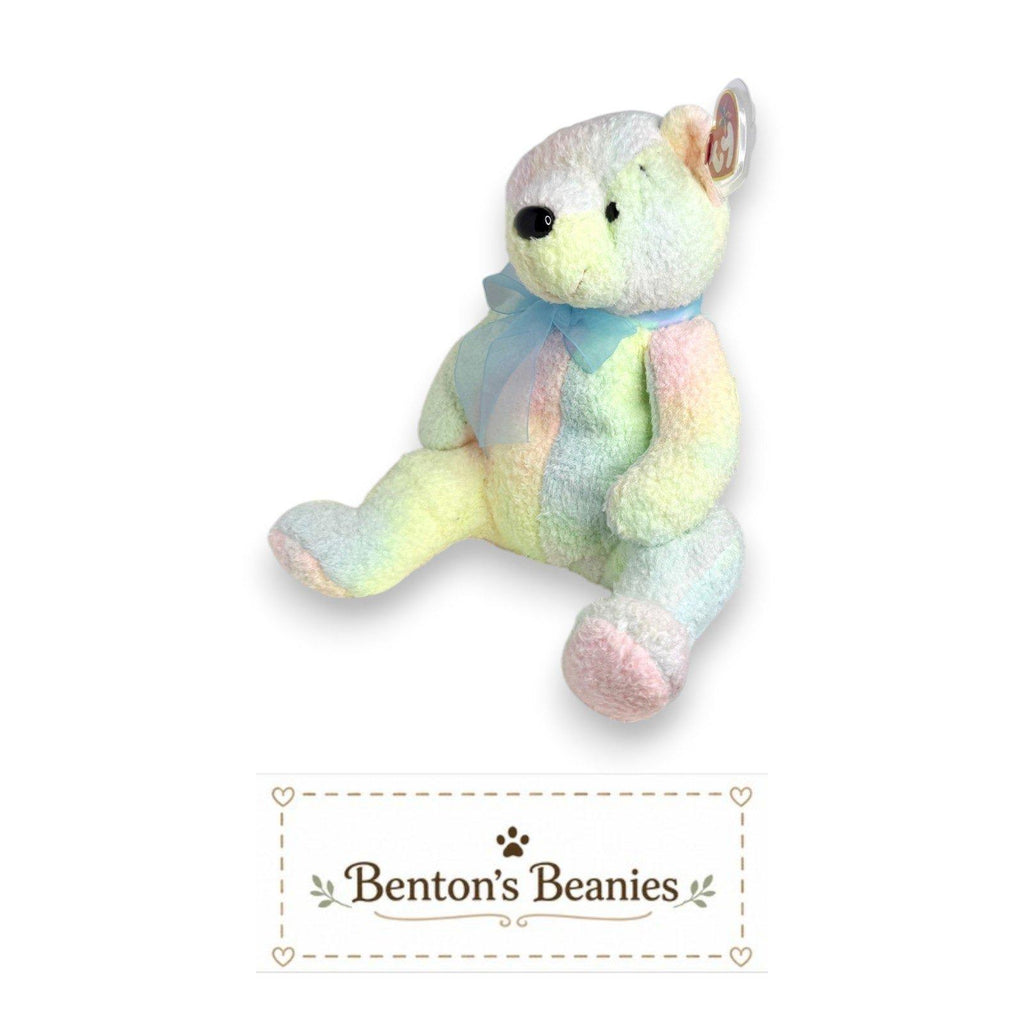 Mellow the Bear TY Beanie Buddies | Mint Heart & Tush Tags