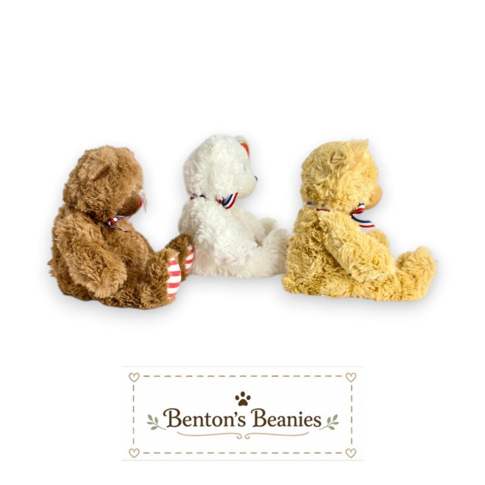 Uncle Sam Trio | Patriotic Bears TY Beanie Babies | Mint Heart & Tush Tags