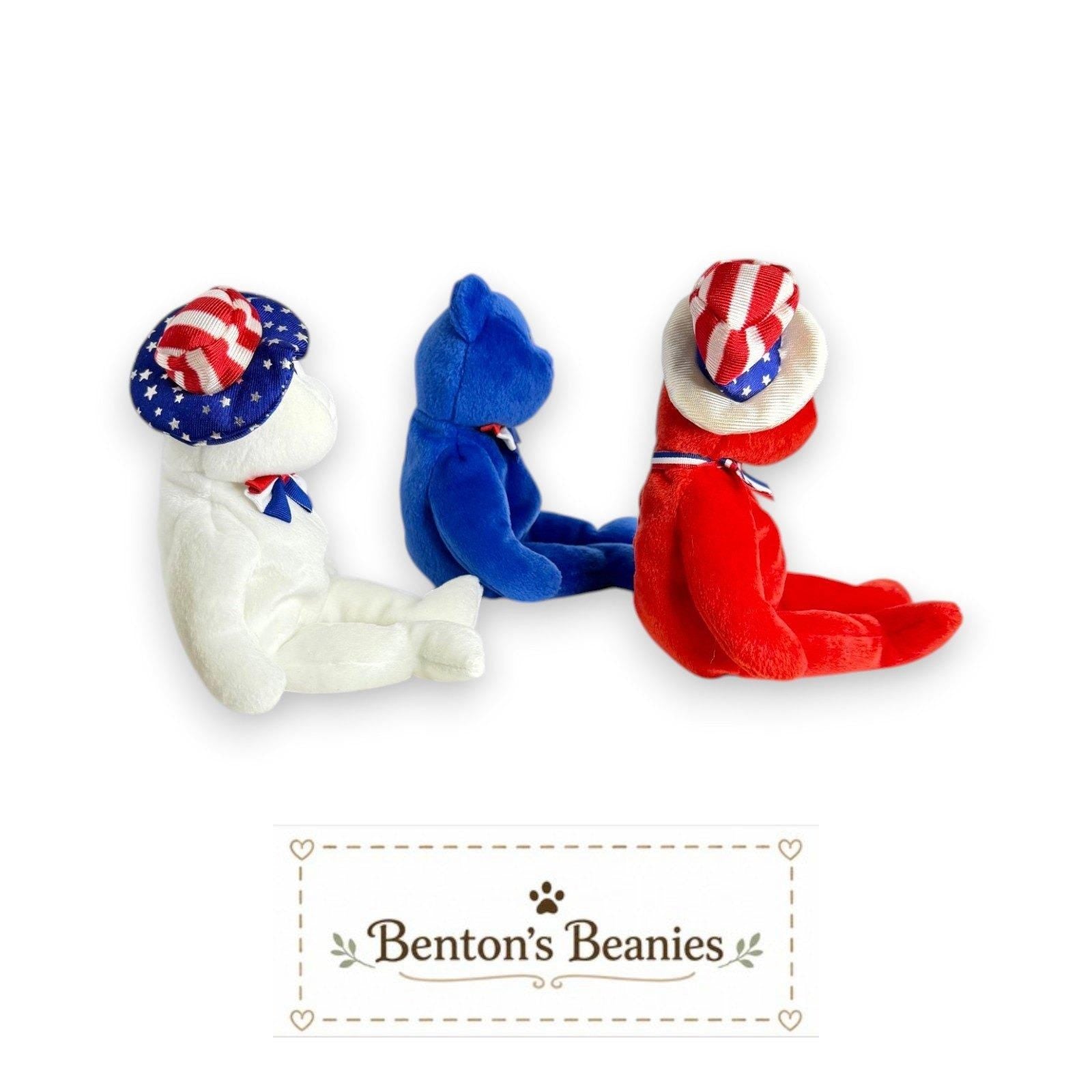 Benjamin, John, & Sam the Bears TY Beanie Babies | Mint Tags