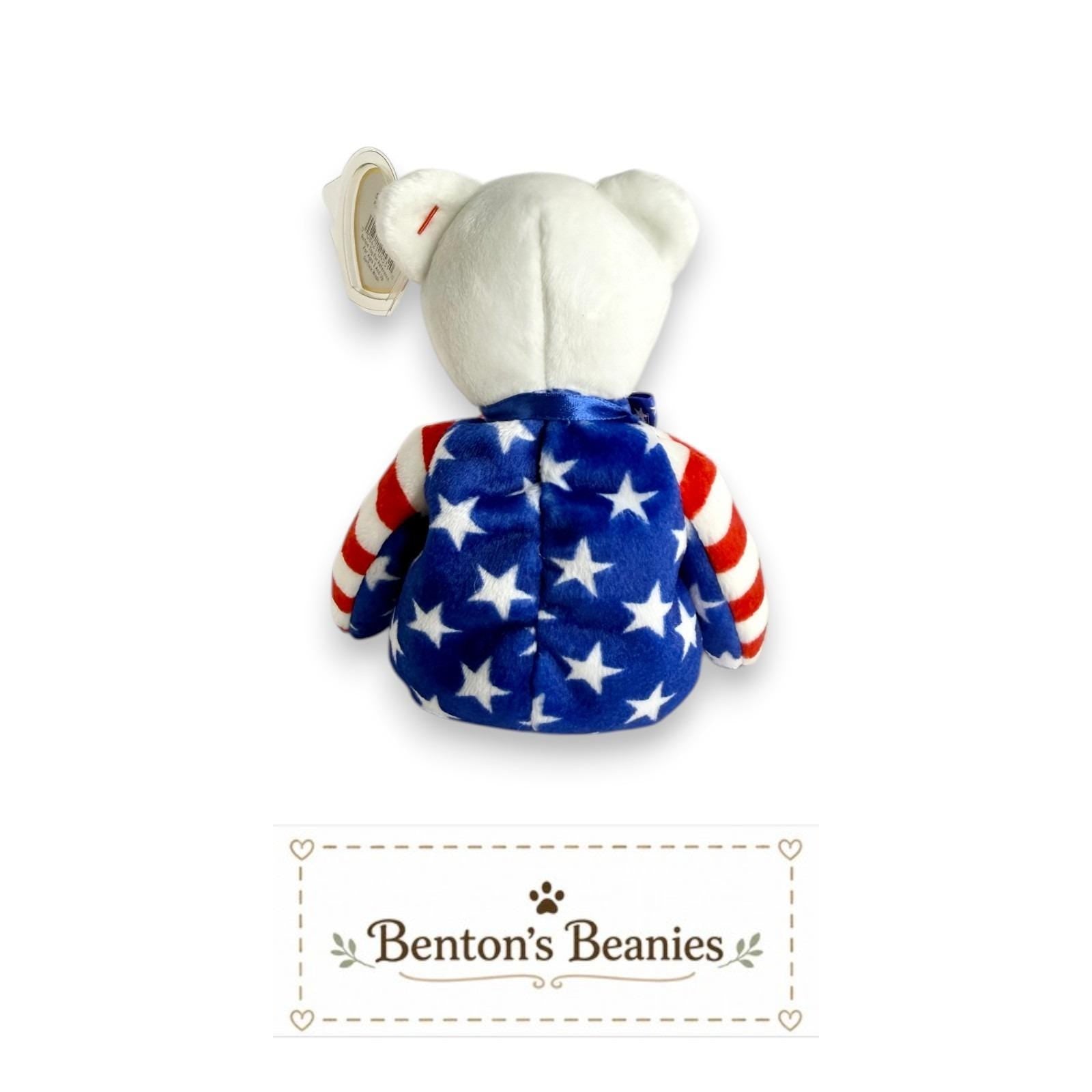 Liberty the Bear TY Beanie Baby | Mint Heart & Tush Tags