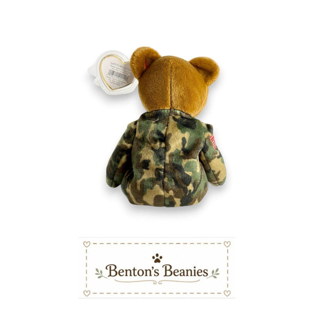 Hero the USA Bear TY Beanie Baby | Mint Heart & Tush Tags