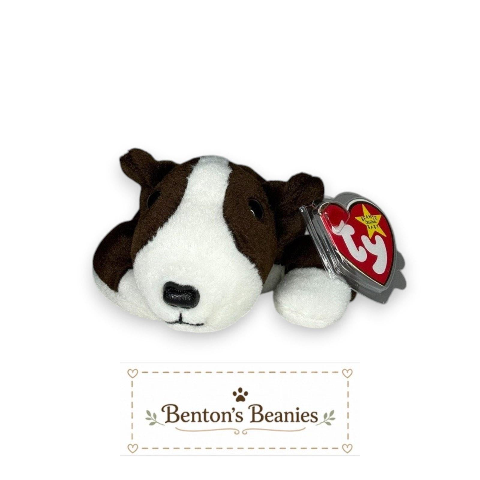 Bruno the English Bull Terrier TY Beanie Baby | Mint Heart & Tush Tag