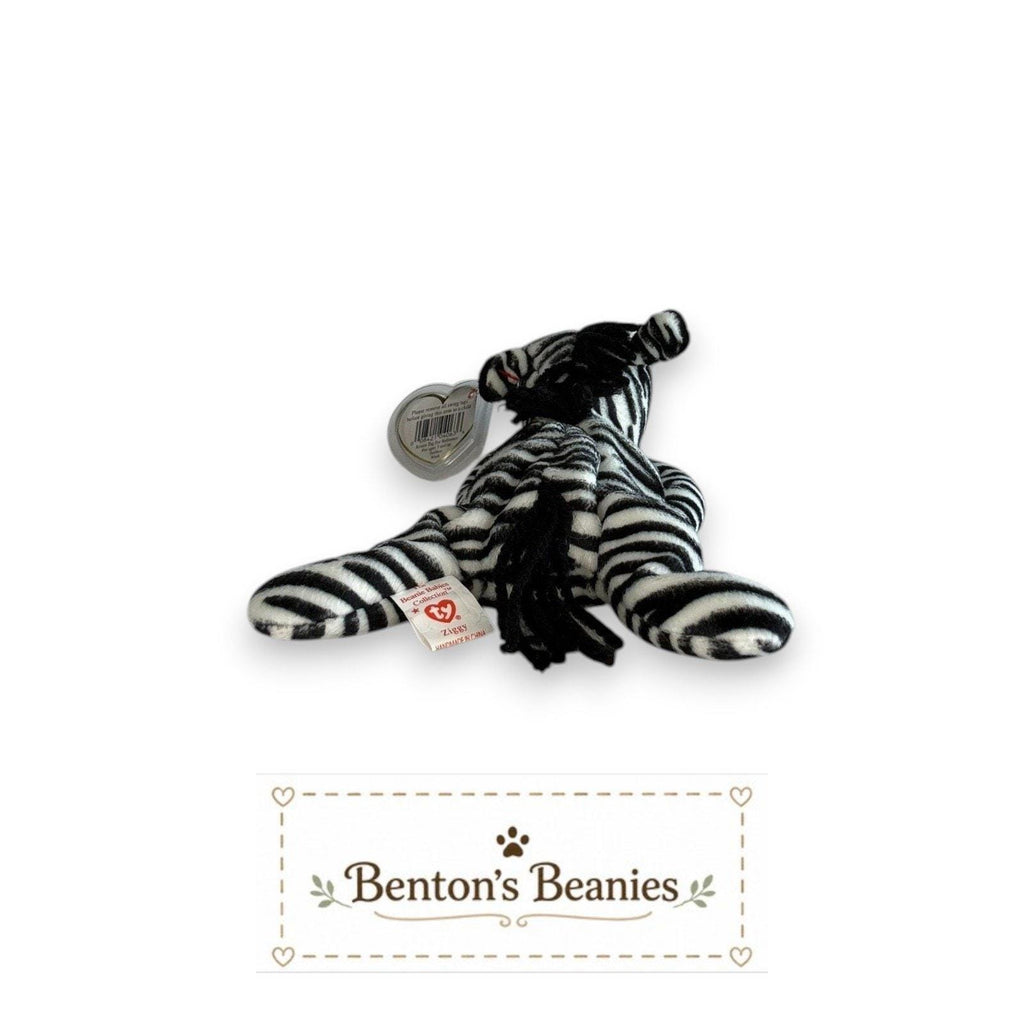 Ziggy the Zebra TY Beanie Baby | Mint Heart & Tush Tag