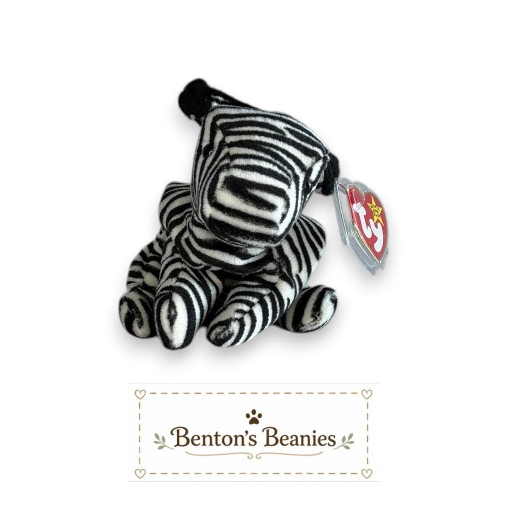 Ziggy the Zebra TY Beanie Baby | Mint Heart & Tush Tag