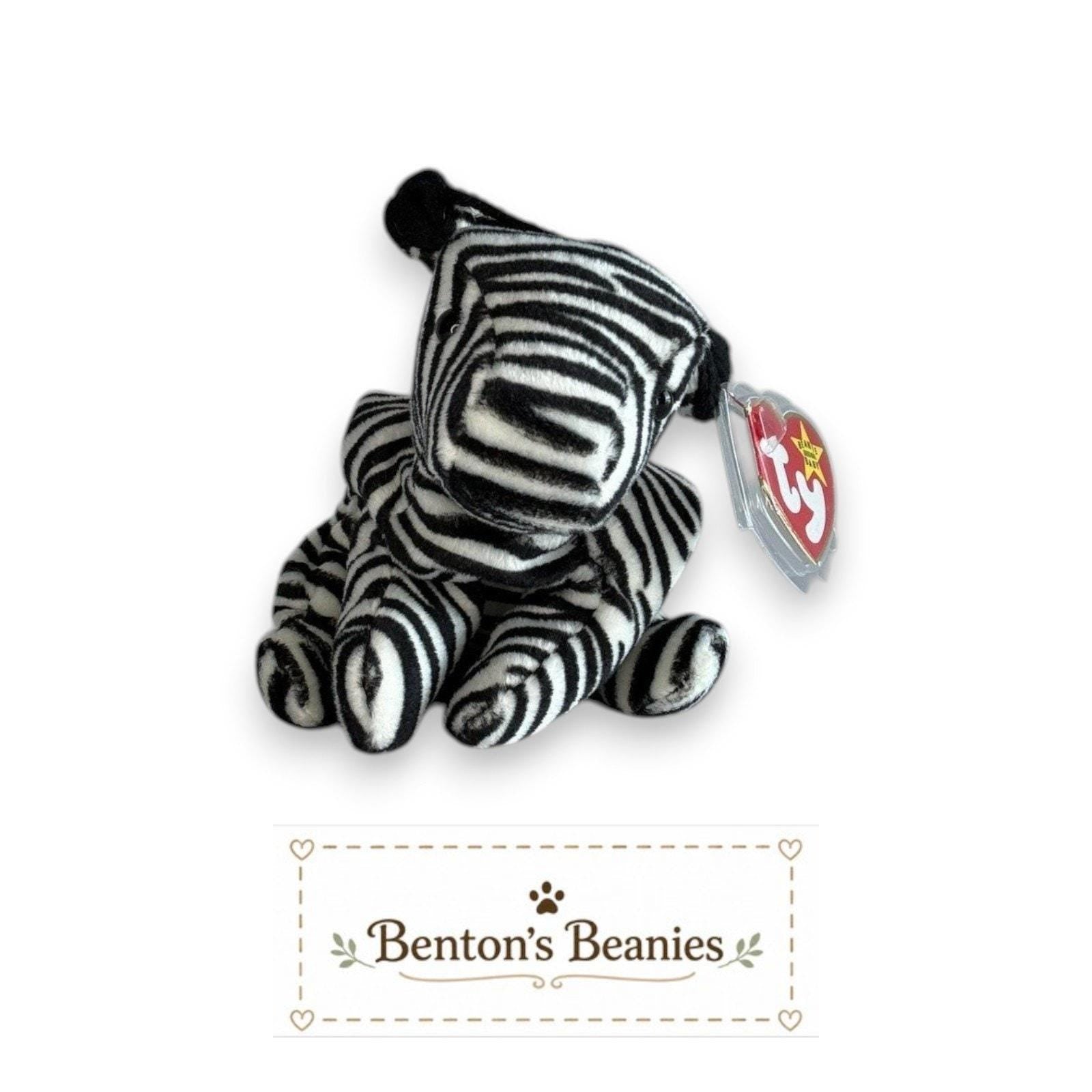 Ziggy the Zebra TY Beanie Baby | Mint Heart & Tush Tag