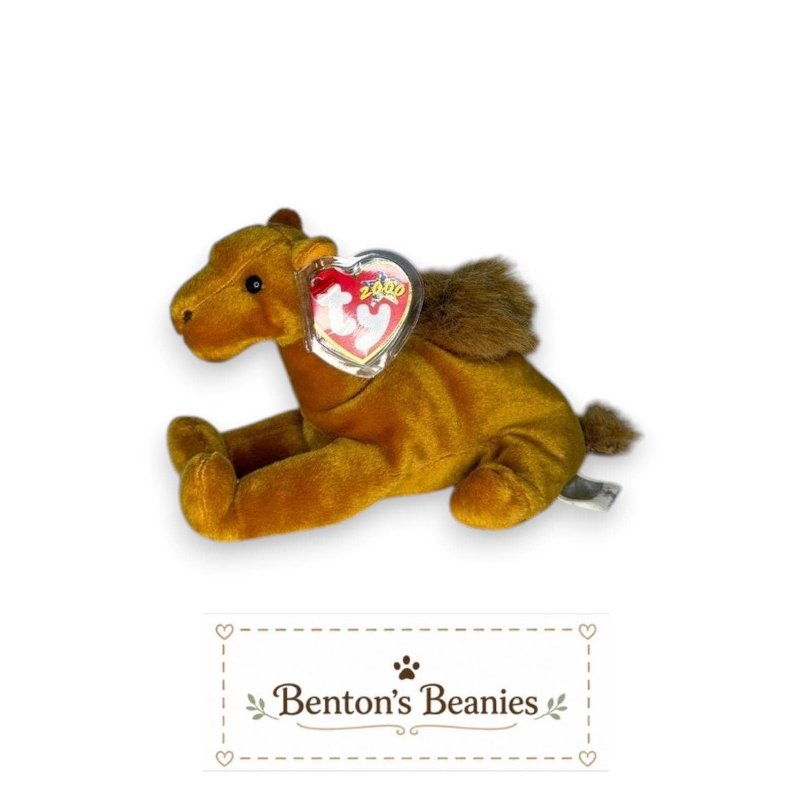 Niles the Camel TY Beanie Baby | Mint Heart & Tush Tag